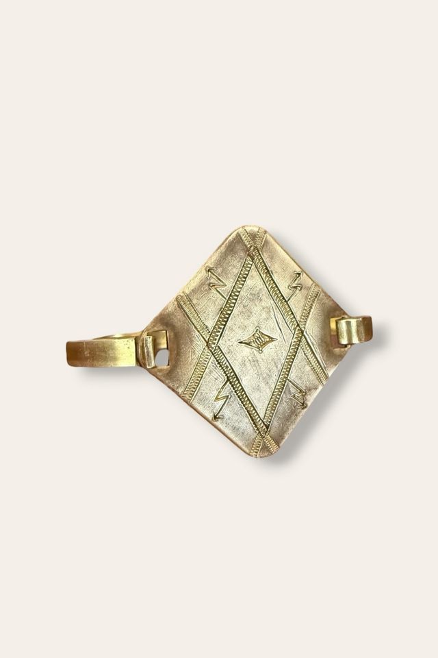 Vintage Hand Enggraved Brass Bracelet Selected By Afterlife Boutique #1