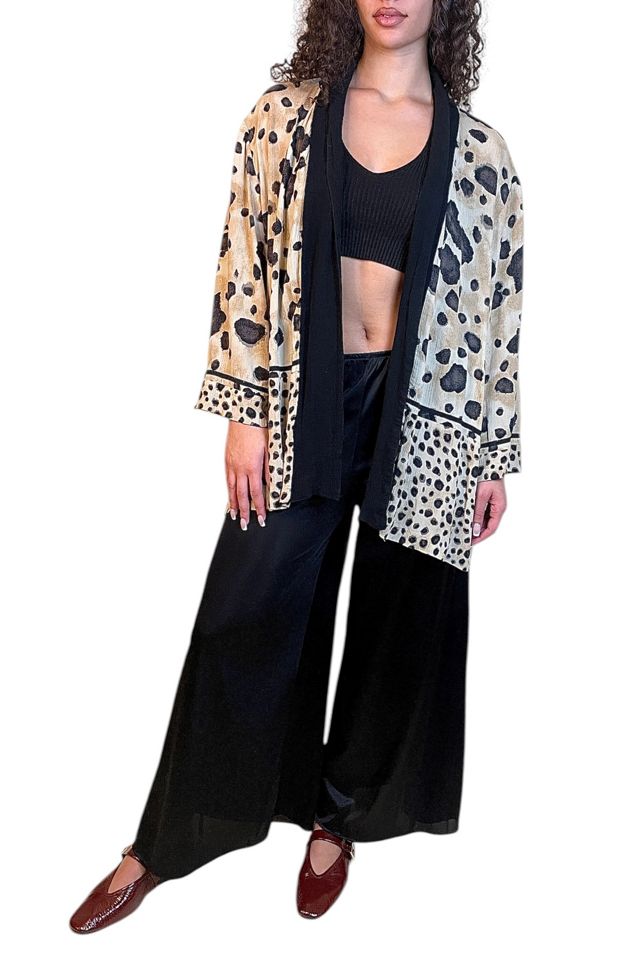 Vintage Beige And Black Lounge Jacket Selected By Ankh By Racquel #2