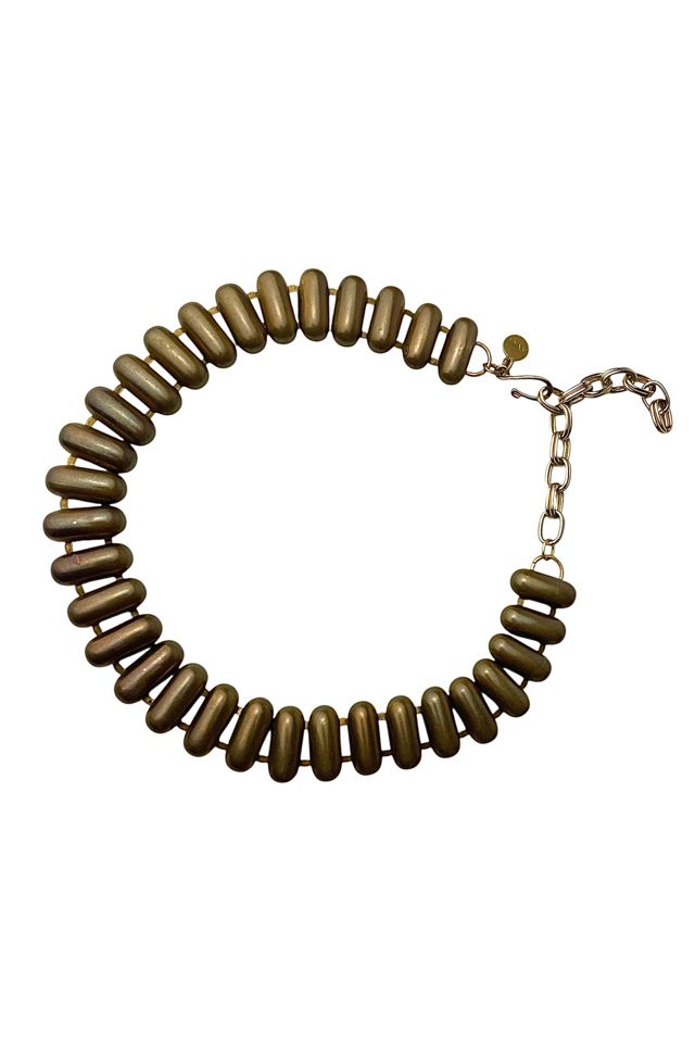 Vintage Brass Choker Chain Necklace Selected By Ankh By Racquel #1