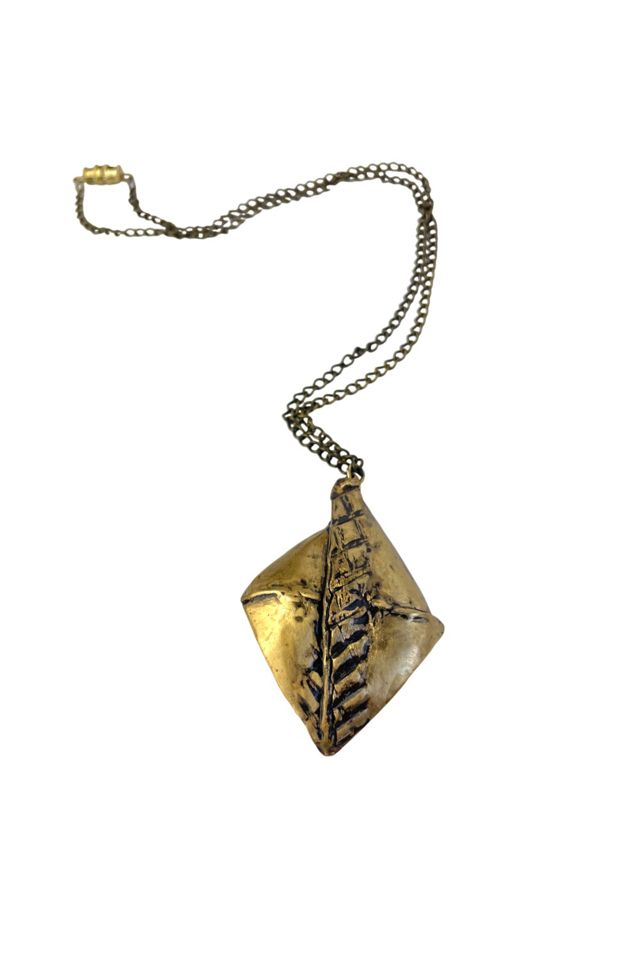 Vintage Brass Abstract Necklace Selected By Ankh By Racquel #2