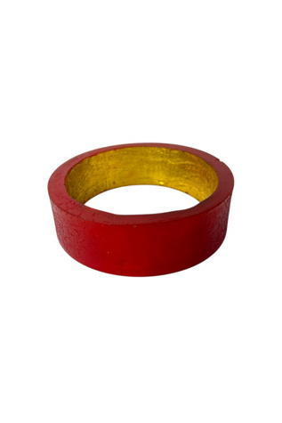 Vintage Red And Gold Resin Bangle Selected By Ankh By Racquel