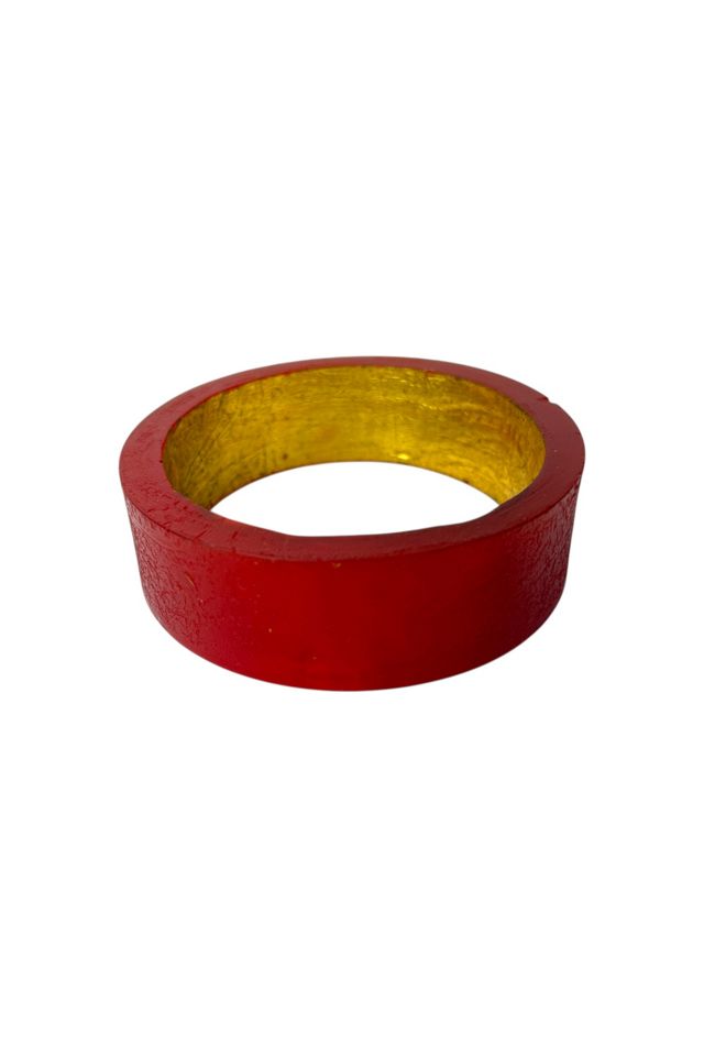 Vintage Red And Gold Resin Bangle Selected By Ankh By Racquel