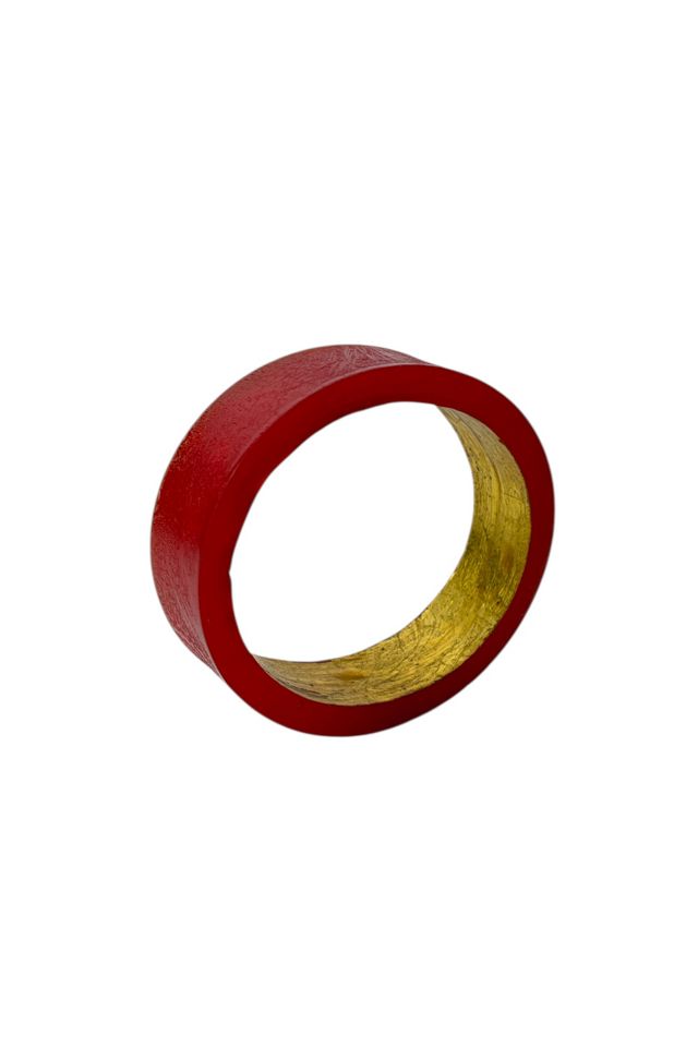 Vintage Red And Gold Resin Bangle Selected By Ankh By Racquel #2