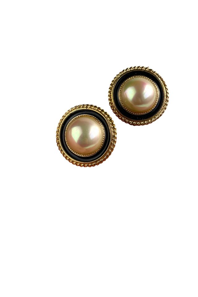 Vintage 1980's Classic Pearl Earrings Selected By Ankh By Racquel #3