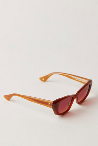Женские солнцезащитные очки Garrett Leight Sierra Sunglasses, цвет: Какао / Градиентный — фото 2