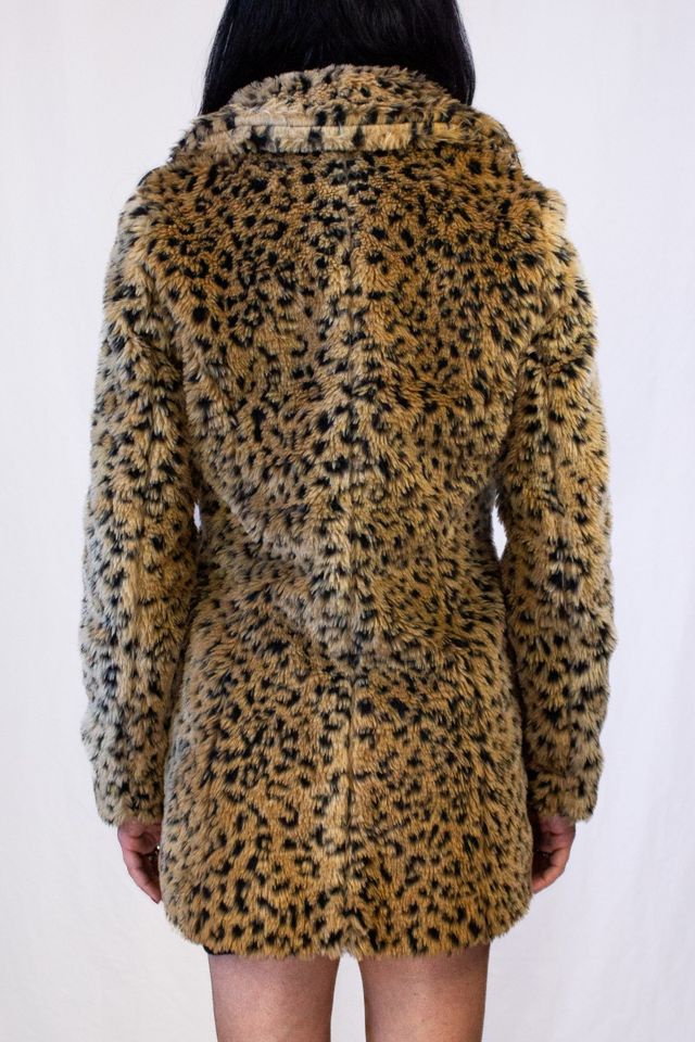 Vintage Polly Leopard Faux Fur Coat Selected by Black Shag Vintage #2