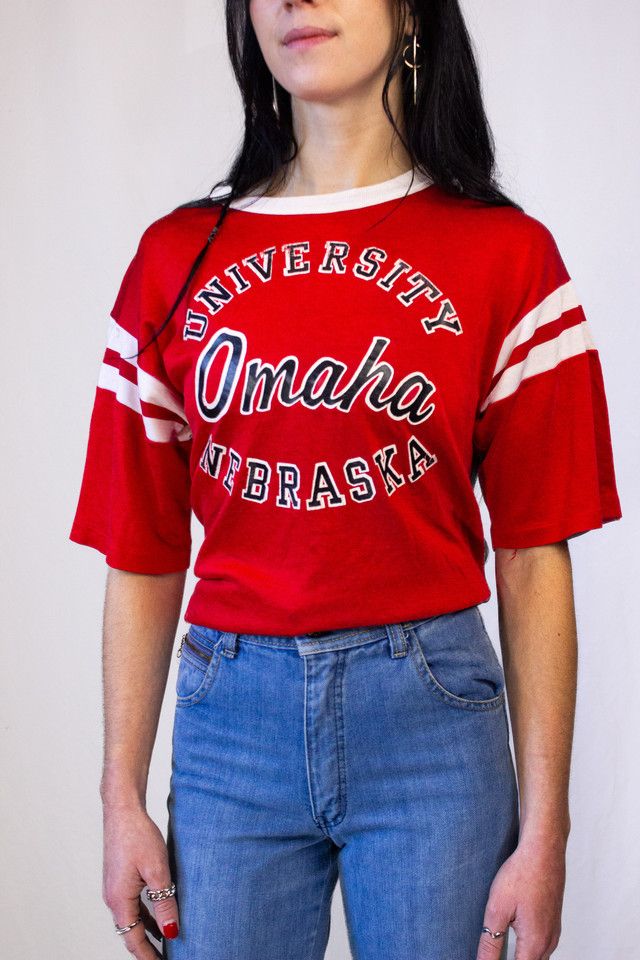 Vintage 60s Omaha Nebraska Red Jersey Selected By Black Shag Vintage #1