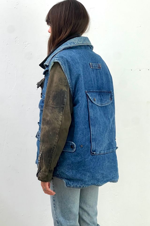 Vintage Quilted Denim Pockets Vest Selected by Anna Corinna #2