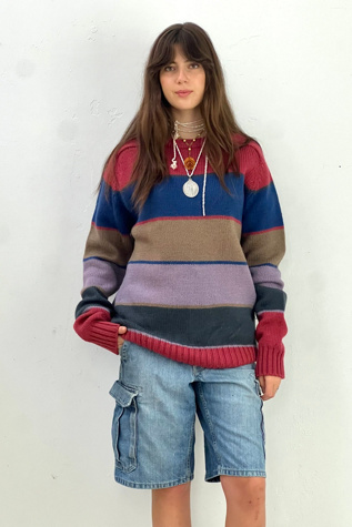 Vintage Wool Lands End Stripe Sweater Selected by Anna Corinna