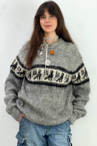 Vintage Alpaca Birds Sweater Selected by Anna Corinna