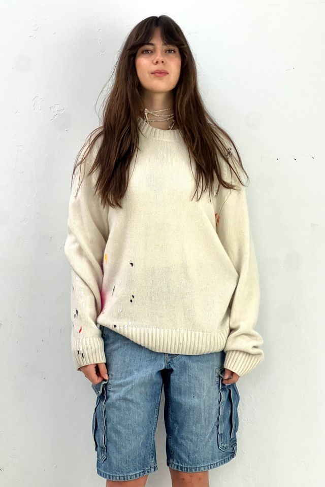 Vintage Cashmere Frame Painted  Sweater Selected by Anna Corinna #1