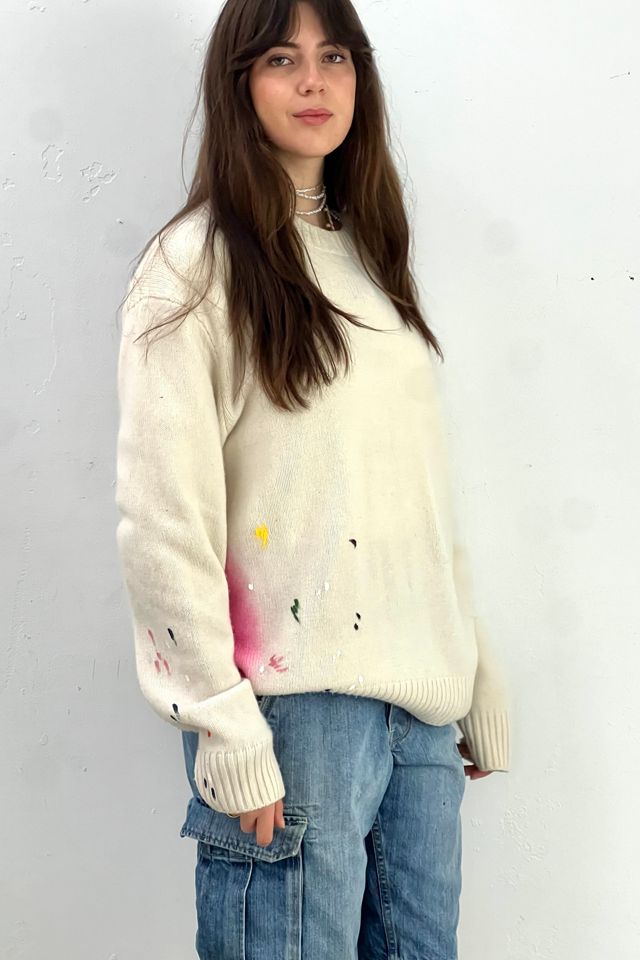 Vintage Cashmere Frame Painted  Sweater Selected by Anna Corinna #2