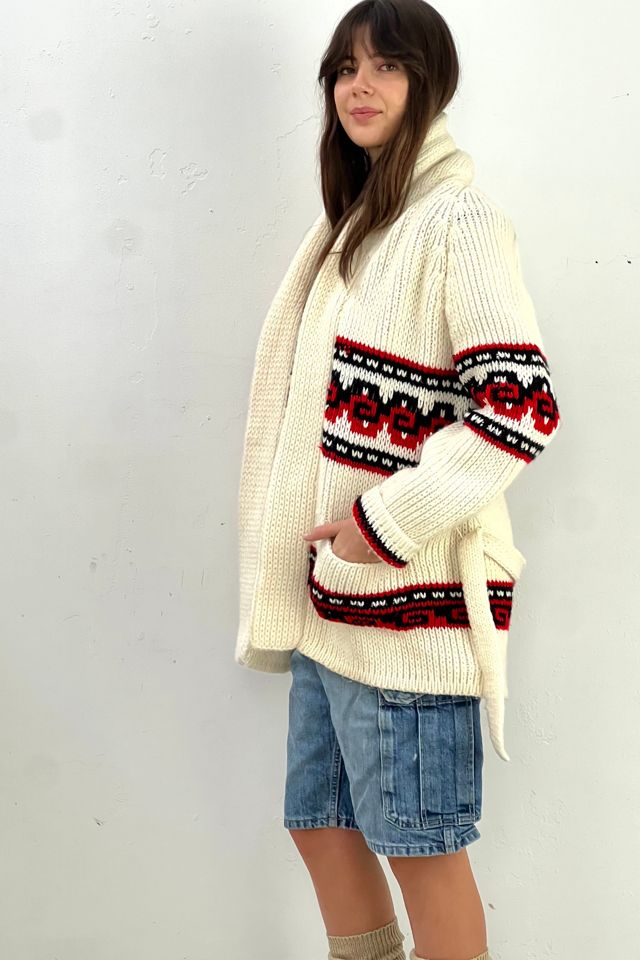 Vintage Hand Knit Belted Sweater Selected by Anna Corinna #1