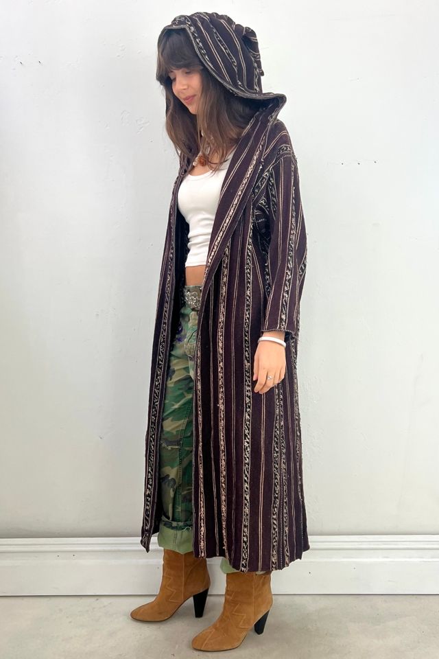 Vintage Hooded Maxi Duster Coat Selected by Anna Corinna