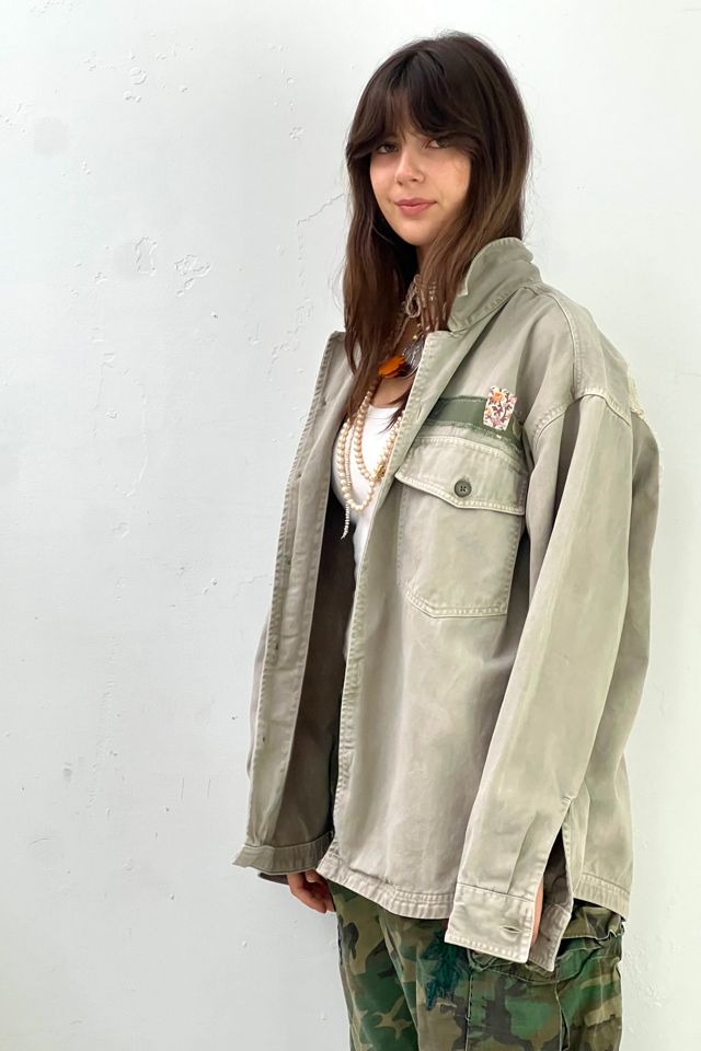 Anna Corinna Reworked Vintage Lion Patch Shirt Jacket #2