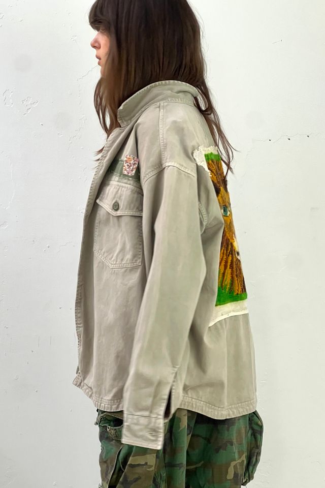 Anna Corinna Reworked Vintage Lion Patch Shirt Jacket #3