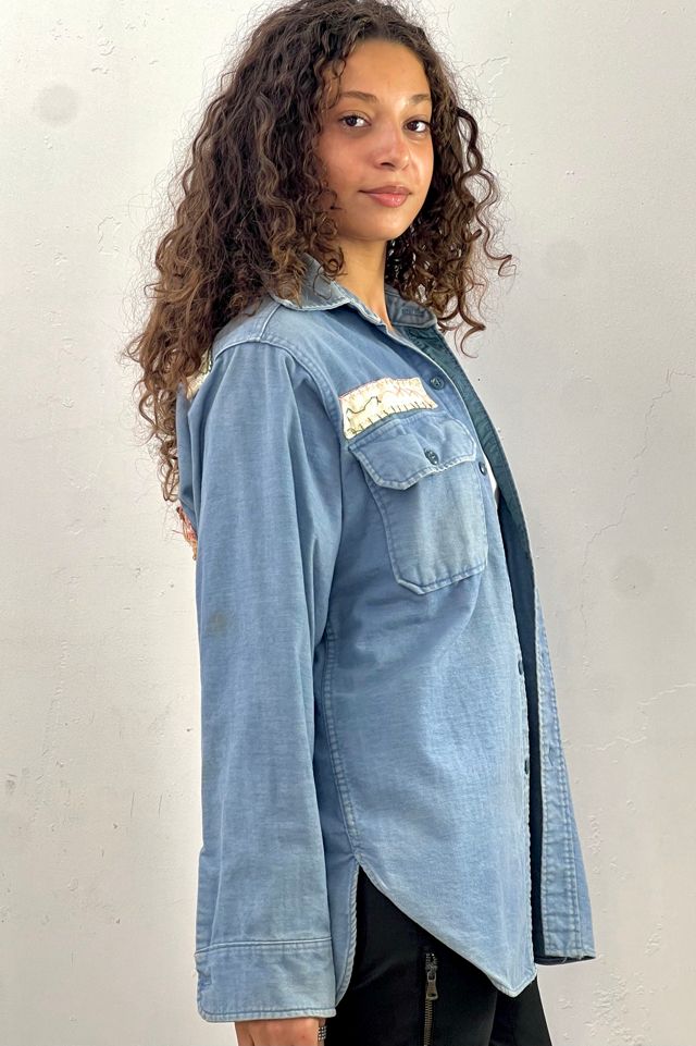 Anna Corinna Reworked Vintage Woolrich Combed Cotton Patched Button Down #2