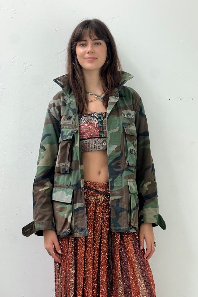 Anna Corinna Reworked Vintage Camo Butterfly Shirt Jacket #1