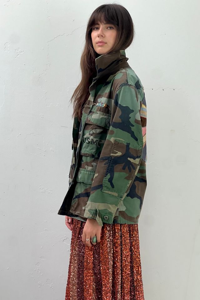 Anna Corinna Reworked Vintage Camo Butterfly Shirt Jacket #2