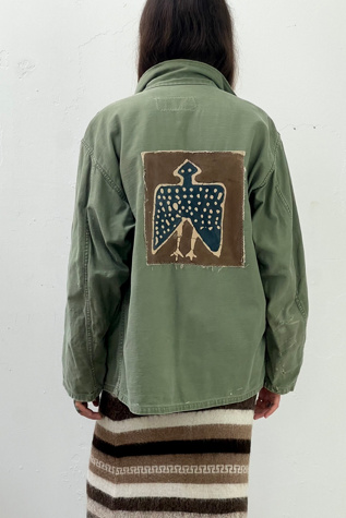 Anna Corinna Reworked Vintage Army Bird Shirt Jacket