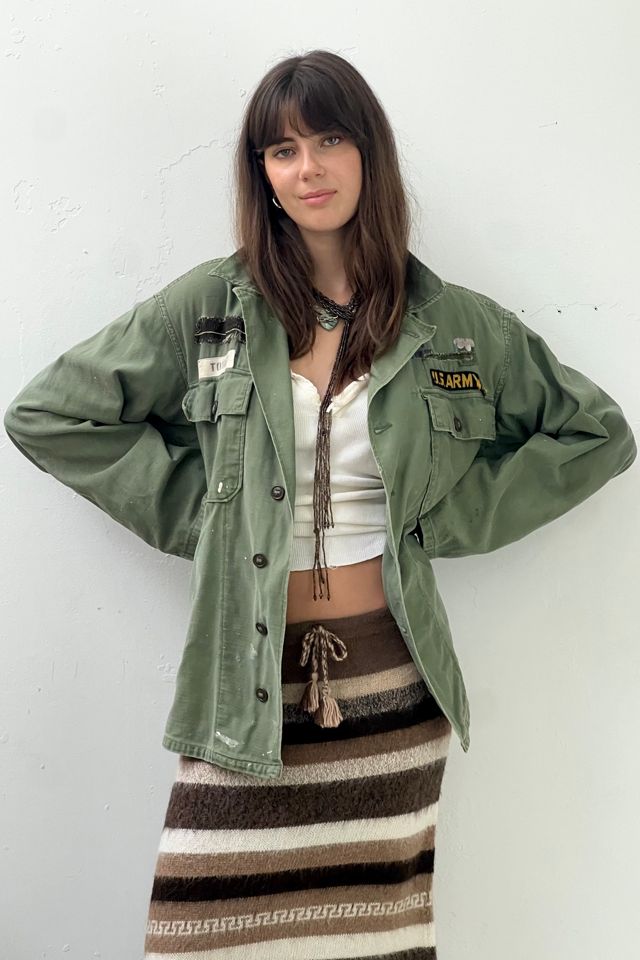 Anna Corinna Reworked Vintage Army Bird Shirt Jacket #1
