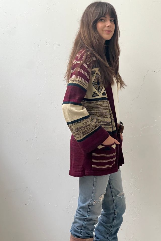 Vintage Burgundy Cardigan Selected by Anna Corinna #1