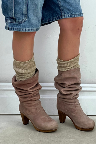 Vintage Dusty Rose Clog Boots Selected by Anna Corinna