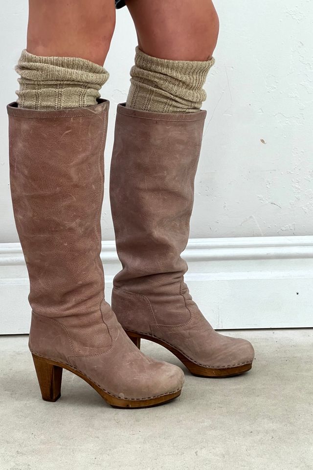 Vintage Dusty Rose Clog Boots Selected by Anna Corinna #1