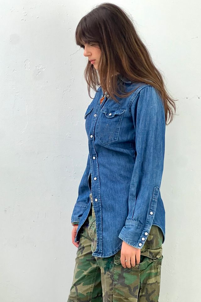 Vintage Wrangler Chambray Snap Up Top Selected by Anna Corinna #1