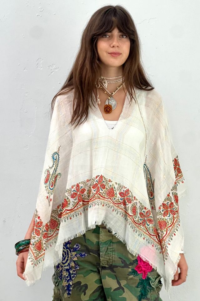 Anna Corinna Reworked Vintage Poncho Top