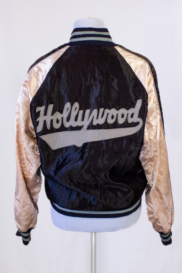 Vintage 80s Hollywood Satin Bomber Jacket Selected by Black Shag Vintage #2