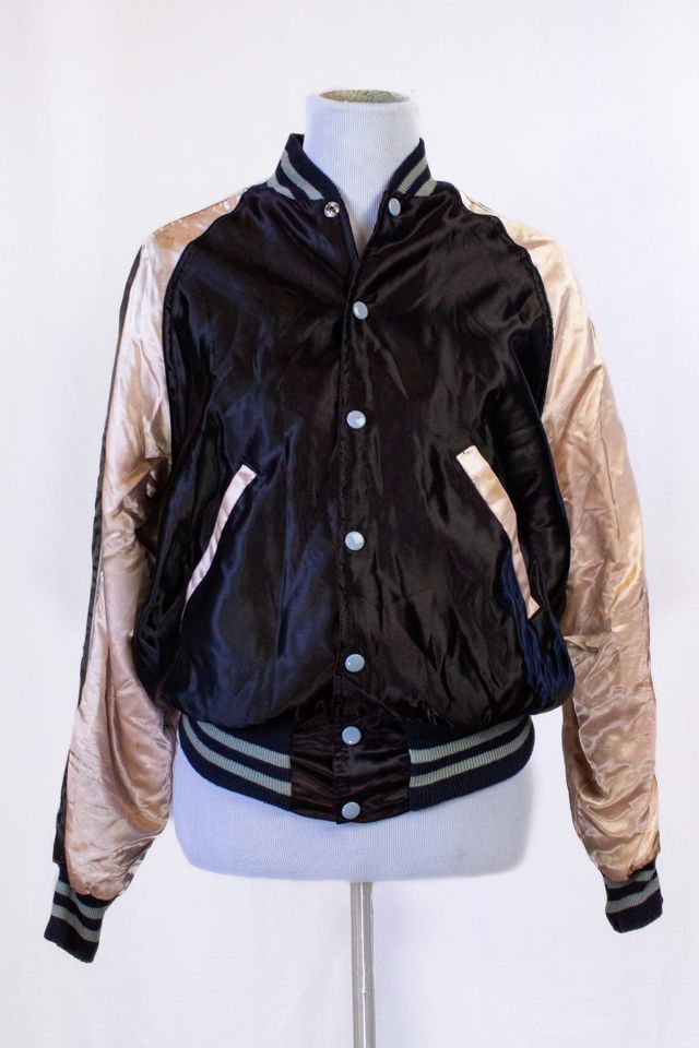 Vintage 80s Hollywood Satin Bomber Jacket Selected by Black Shag Vintage #3