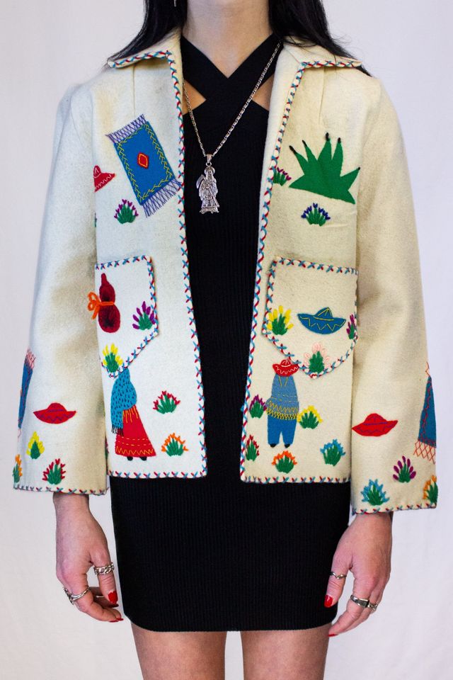 Vintage 50s Mexican Souvenir Jacket Selected By Black Shag Vintage #1