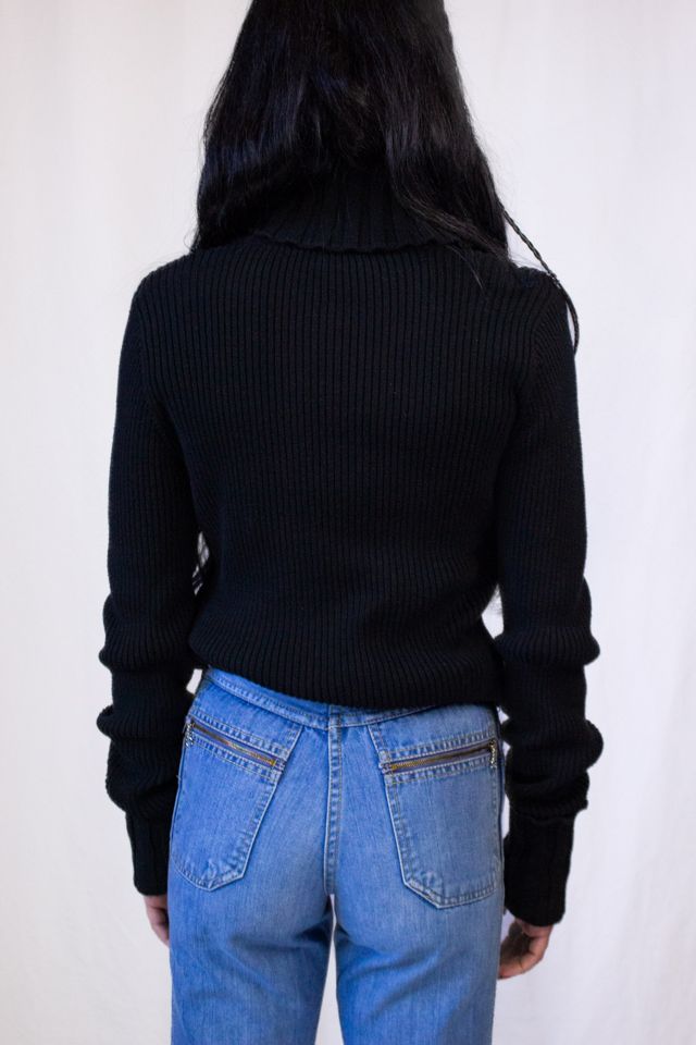 Vintage 90s DNKY Black Turtleneck Sweater Selected By Black Shag Vintage #1
