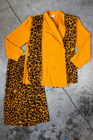 Vintage 80s Mode Sara Cheetah Print Set Selected by Black Shag Vintage