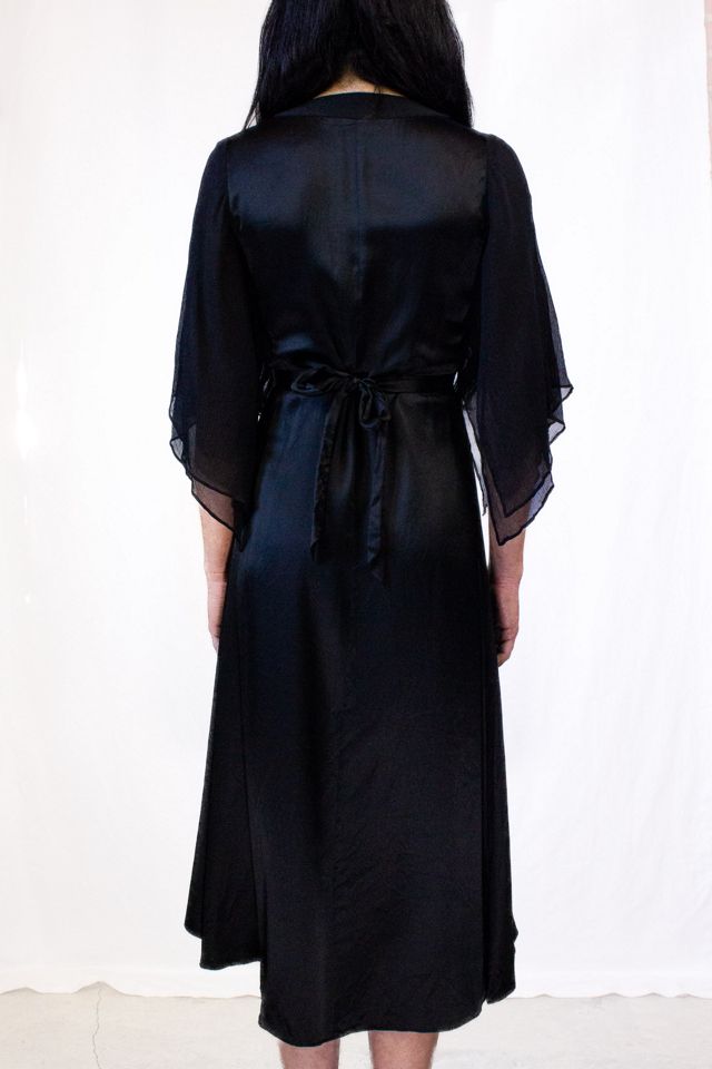 Vintage Calvin Klein Black Silk Dress Selected by Black Shag Vintage #1
