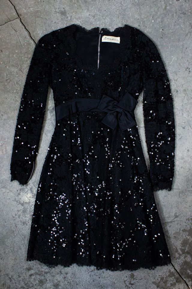 Vintage 60s Lillie Rubin Black Sequin Dress Selected by Black Shag Vintage #3