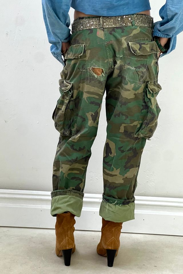 Anna Corinna Reworked Vintage Camo Patched Cargo Pants #2