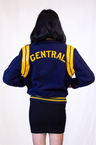 Vintage 50s Central Varsity Bomber Jacket Selected by Black Shag Vintage