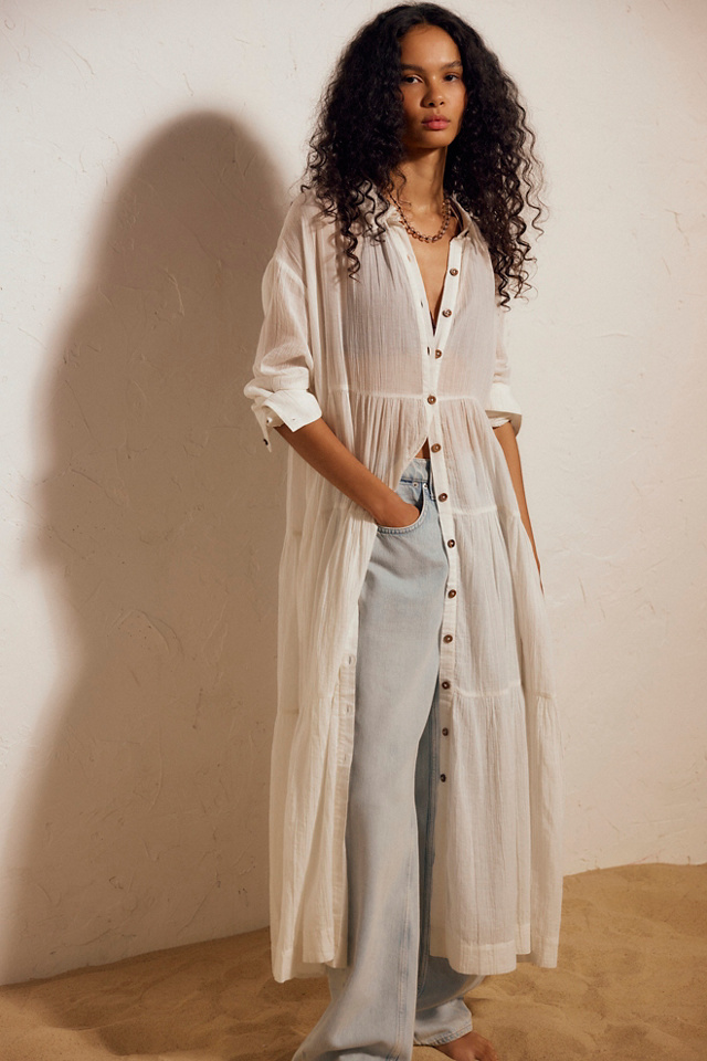 Salt Breeze Cotton Midi Dress