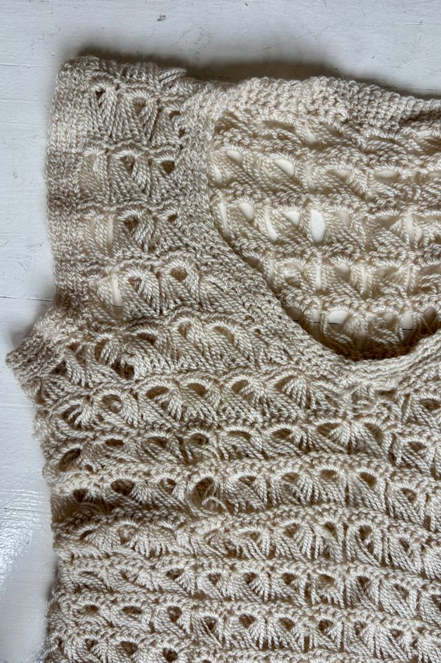 Vintage Hand Crochet Sweater Vest  Selected by Atlantic Vintage #1