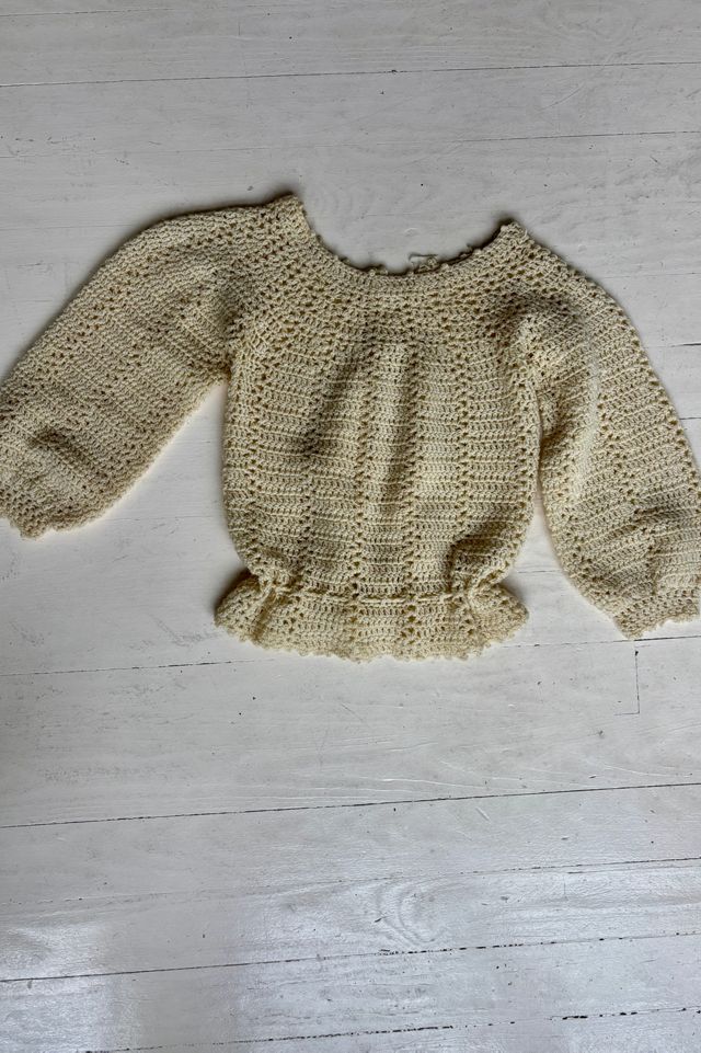 Vintage Hand Crochet Sweater  Selected by Atlantic Vintage #3