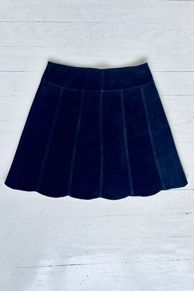 Vintage Suede Scalloped Panel Skirt Selected by Atlantic Vintage #1