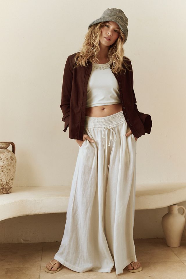 Sandshell Linen Sahara Pant Set #9