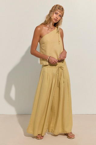 Sahara Sandshell Linen Trouser Co-ord by free-est at Free People in Pampas, Size: XL