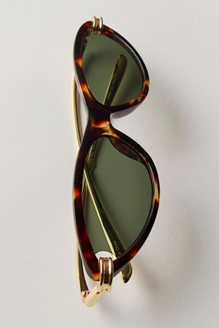 Milee Cat Eye Sunglasses by Free People in Brown