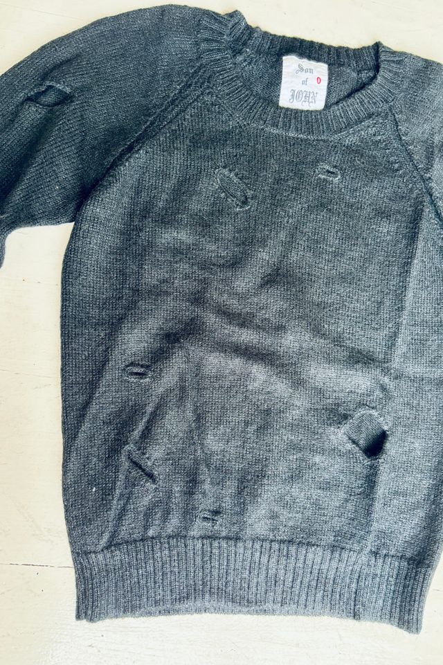 Vintage  Alpaca Handknit Sweater Edge Finished Holes  Selected by Atlantic Vintage #1