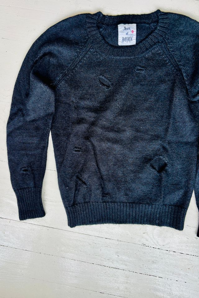 Vintage  Alpaca Handknit Sweater Edge Finished Holes  Selected by Atlantic Vintage #2