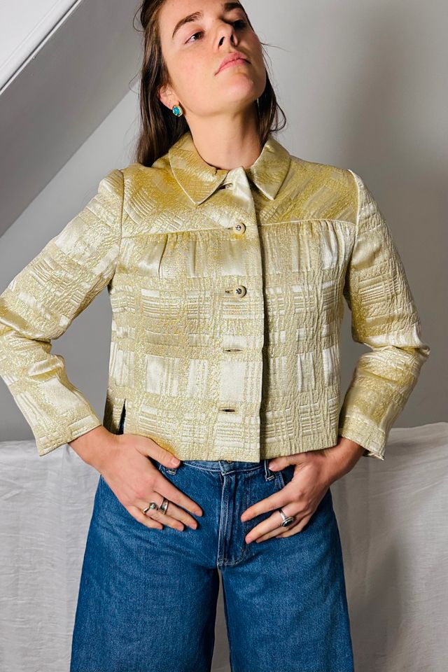 Vintage 1960’S Lord + Taylor Gold Brocade Holiday Coat Selected by KA.TL.AK #1
