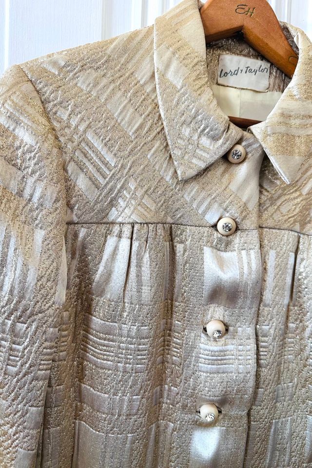 Vintage 1960’S Lord + Taylor Gold Brocade Holiday Coat Selected by KA.TL.AK #2